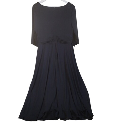 Dress Women's 14W Navy Knit Wedding Guest Ceremony Dynasty Style Bling Mother - Picture 9 of 12